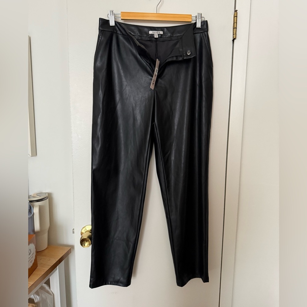 NIC+ZOE Black Leather Pants - 10